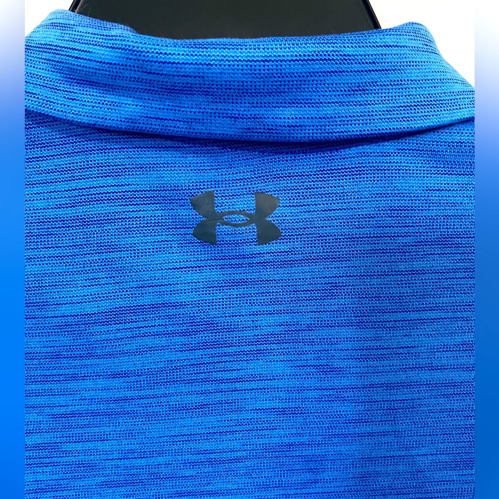 Under Armour Boys Blue Performance Polo Shirt | Size Youth Medium - Picture 4 of 6